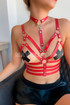 Leather Fancy Bustier Harness -  Underwear -  Kit -  Chest Accessory - Hot Lingerie