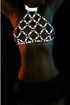 Mesh Look Sexy Bust Reflective Harness - Glowing in Darkness - Collared Reflector Bustier -  Kit