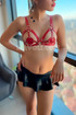 Women's Red Bra Harness