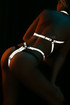 Staple Detailed Reflective Body Harness -  Lingerie - Reflector Night Clube Wear - Hot Dancer Clother