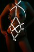 Staple Detailed Reflective Body Harness -  Lingerie - Reflector Night Clube Wear - Hot Dancer Clother