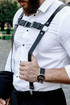 Leather Men's Back Belt Men's Harness Men's Shirt Belt