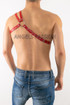 Leather Men's Arm and Shoulder Harness Single Shoulder Men's Harness