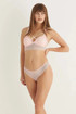 Powder Backed Cross Lace Bralet Suit 5527