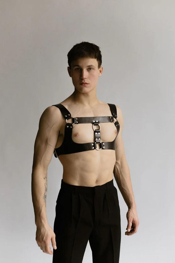 Men's Techno Party Accessory Leather Chest Harness