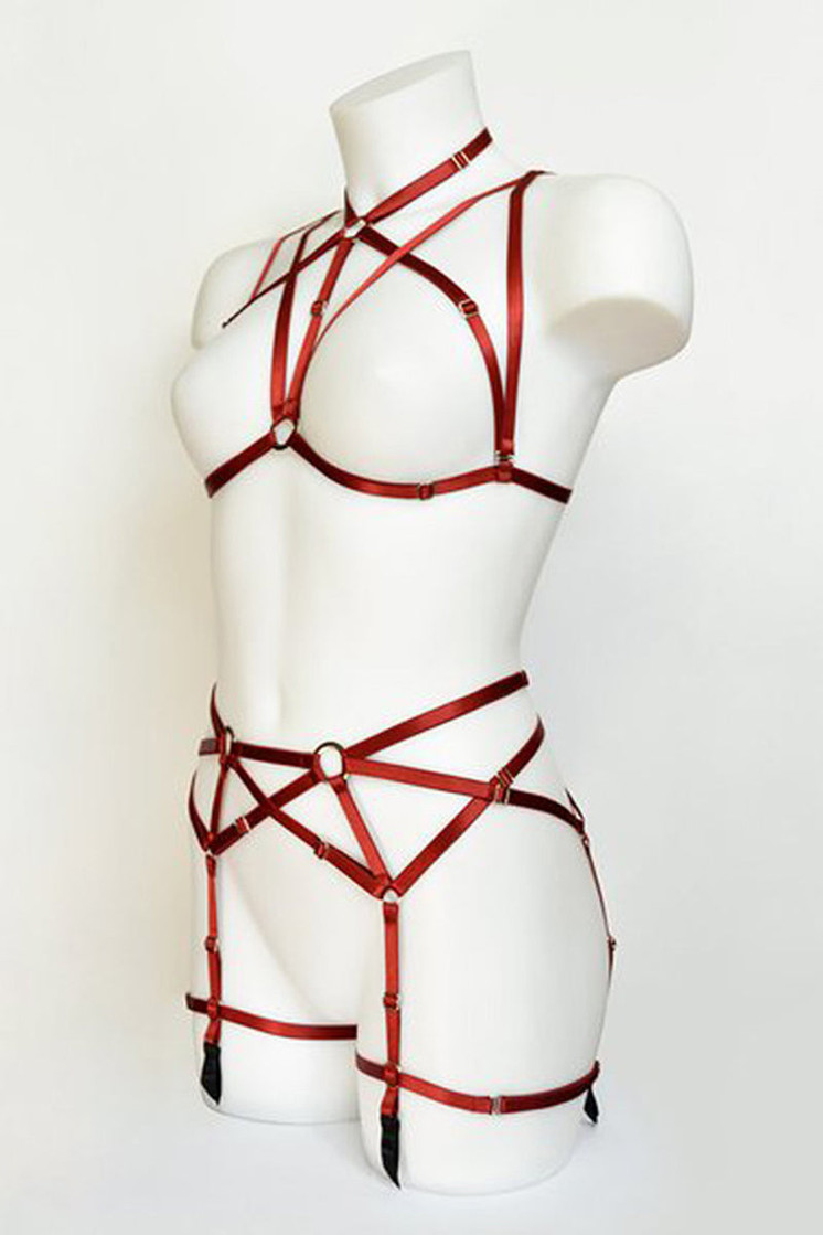 Stylish Erotic Bondage Harness for Public Events