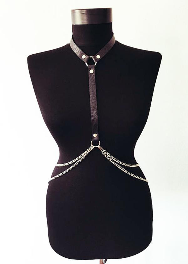 Exquisite Leather Full-Body Harness for Intimate Play