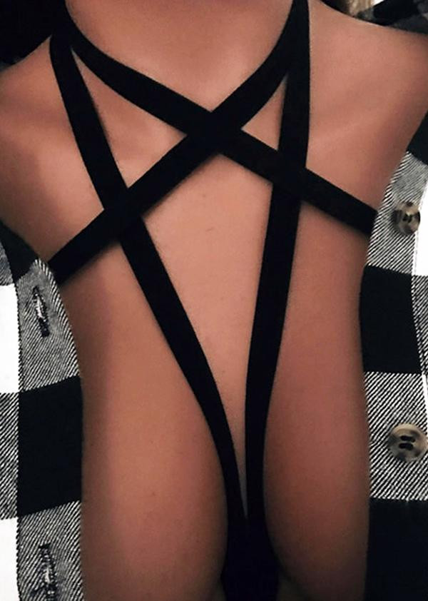 Women's Elastic Pentagram Bra Harness