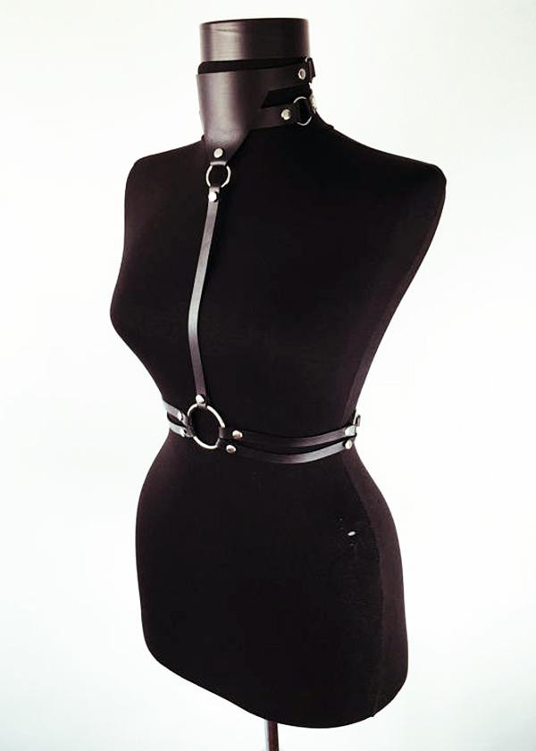 Elite BDSM Leather Harness