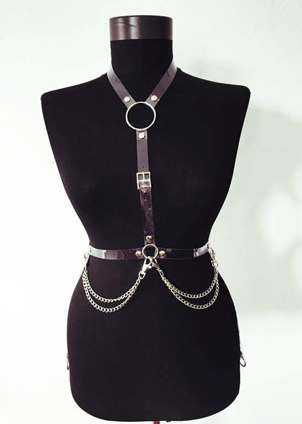 Adjustable Leather Harness for Personal Pleasure