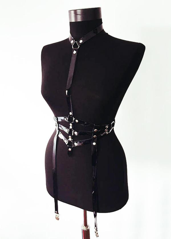 Sleek Dominatrix Full-Body Harness