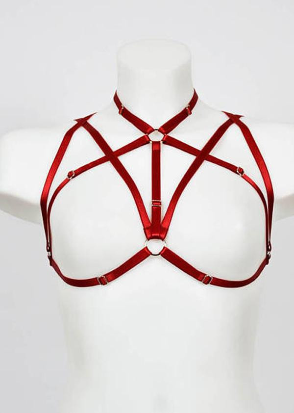 Tie Neck Red  Chest Harness