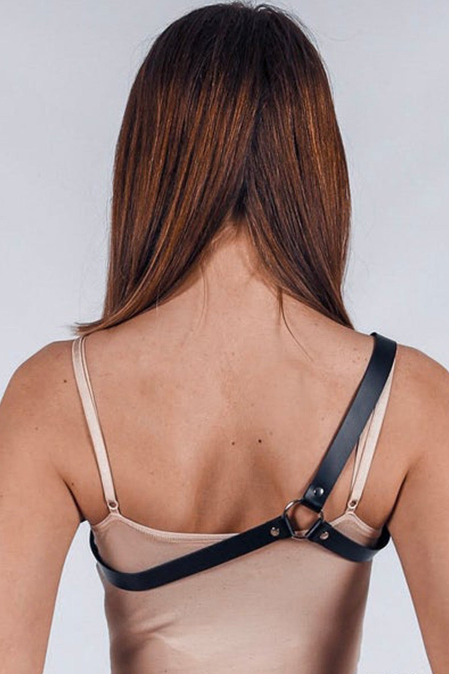 Women's Black Leather Casual Harness Accessory