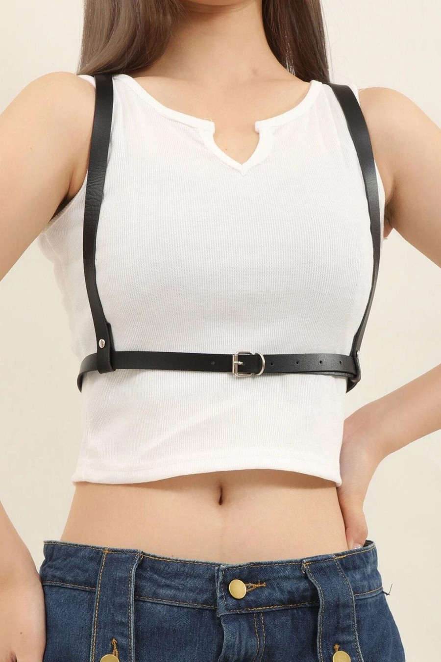 Women's Chest Leather Harness