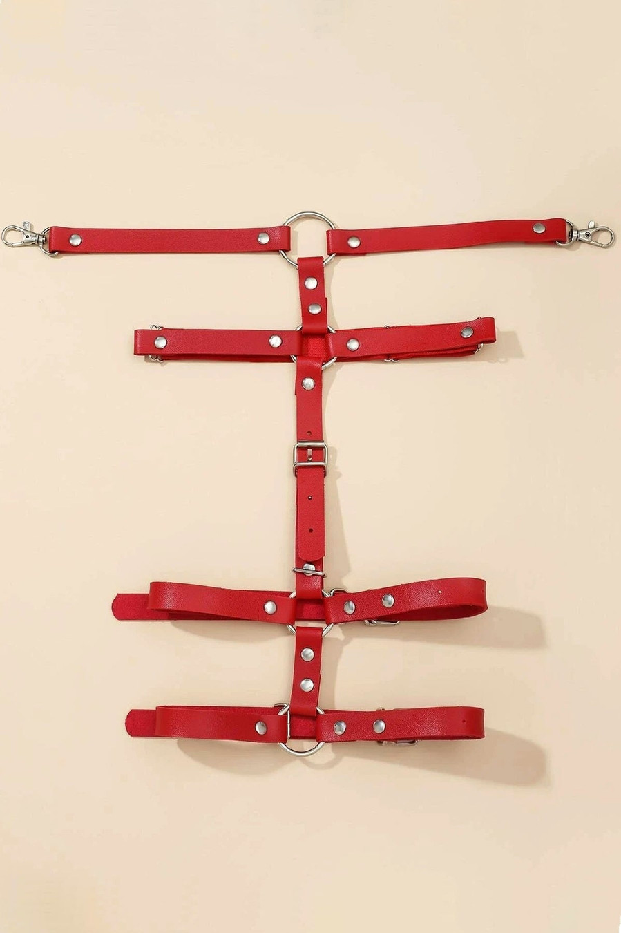 Adjustable Erotic Garter Harness for Submissive Bondage