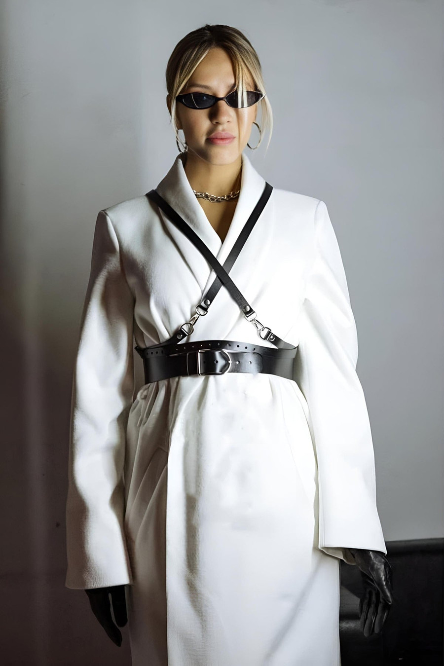 Luxury Erotic Garter Leather Harness