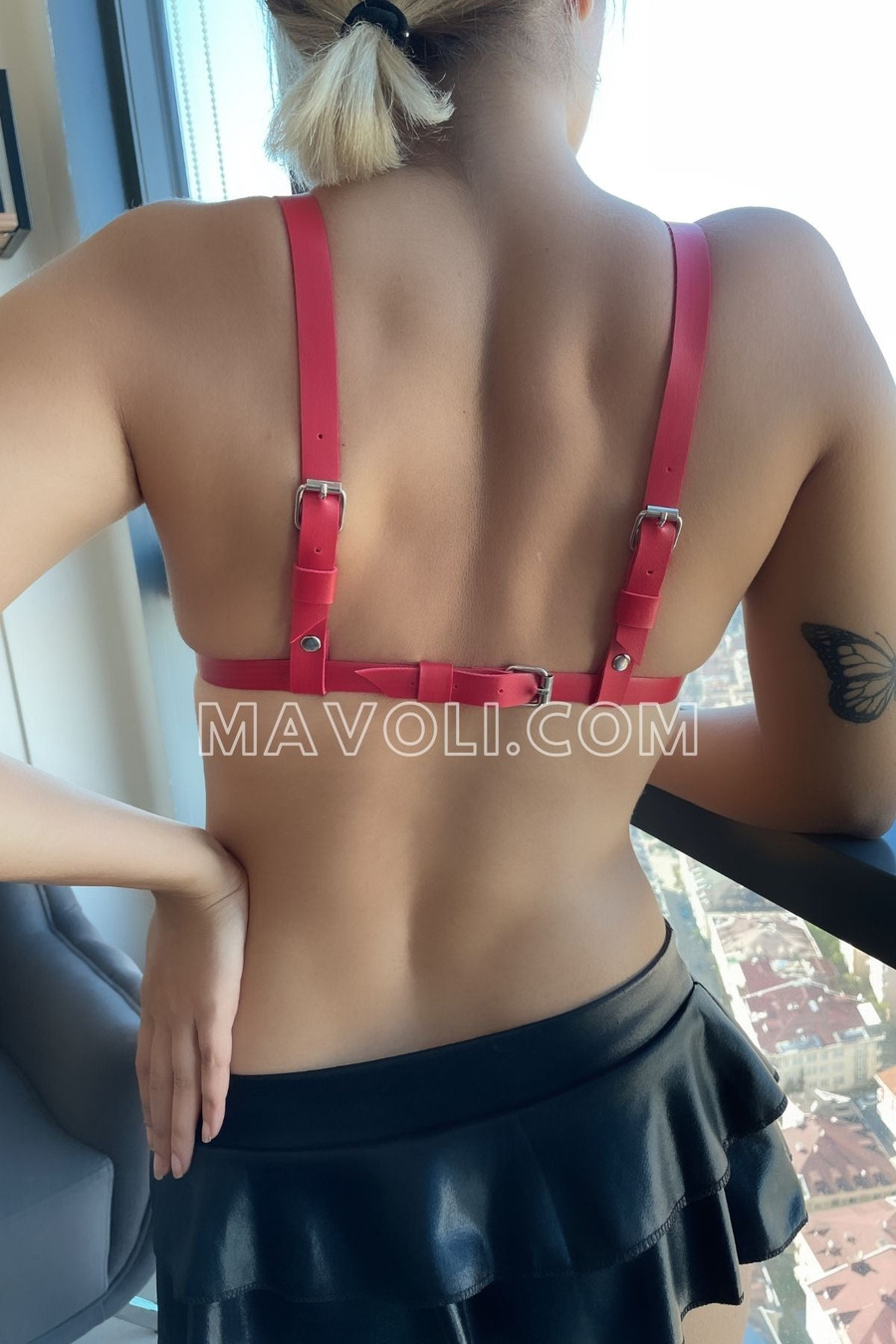 Women's Red Bra Harness