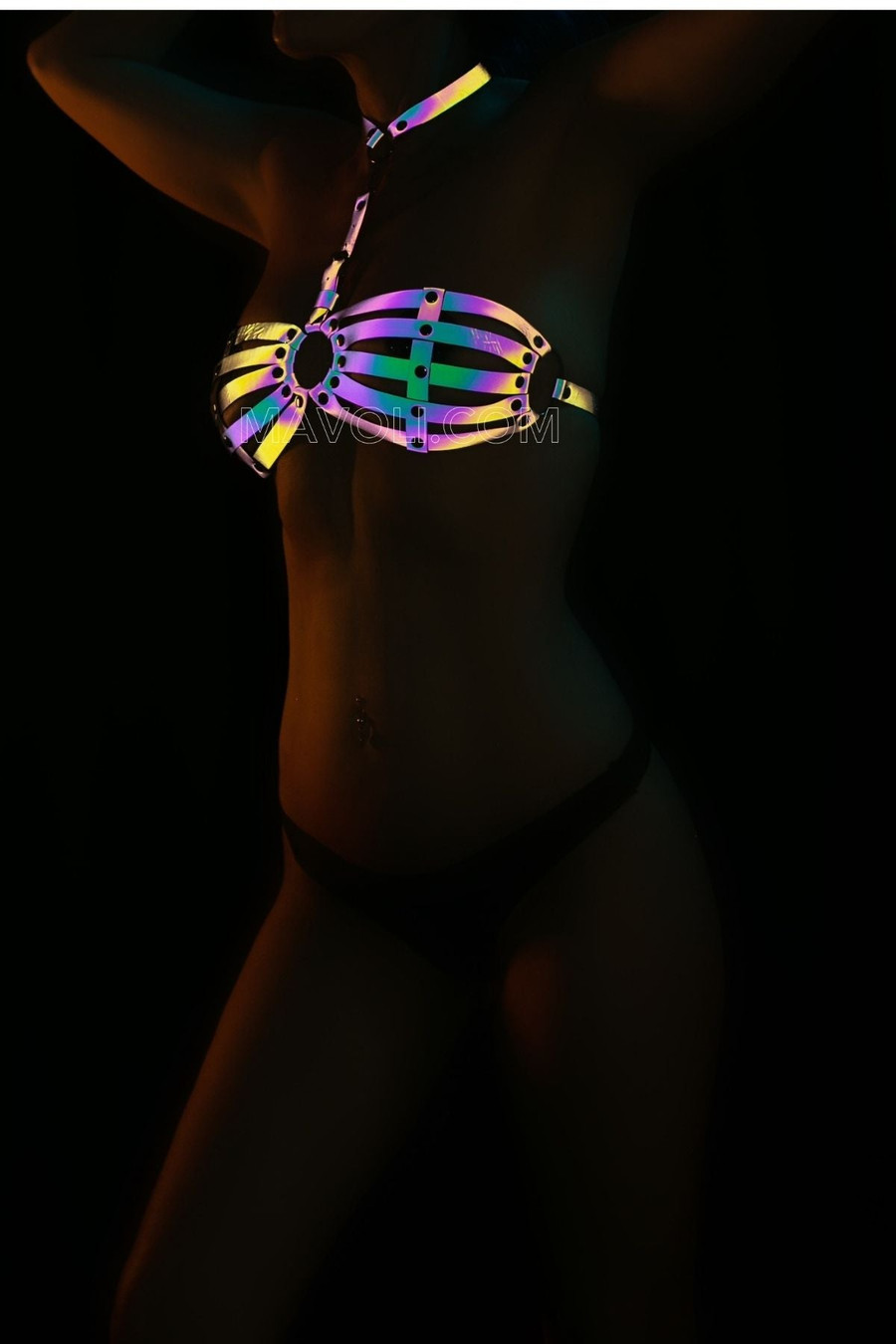 Women's Rainbow Color Reflective Bra