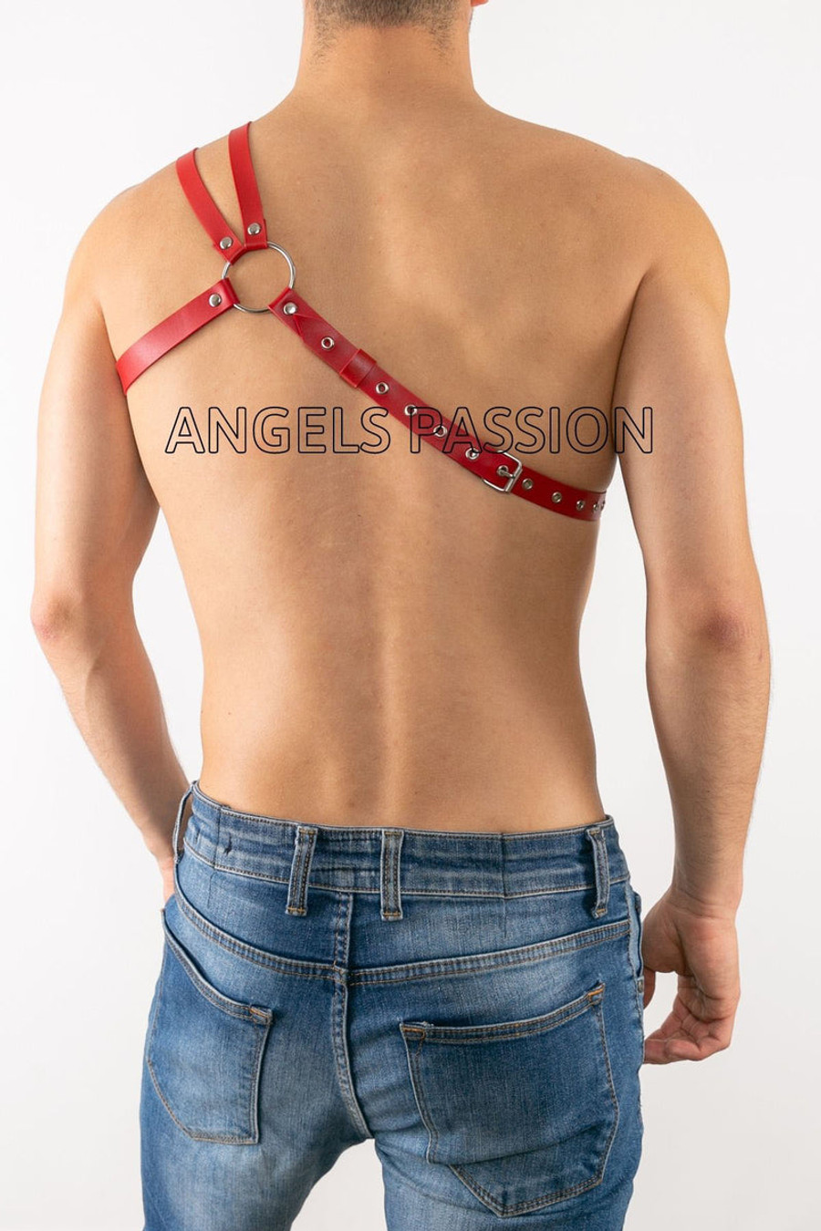 Leather Men's Arm and Shoulder Harness Single Shoulder Men's Harness