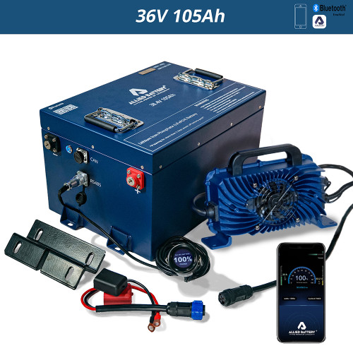 Allied Commercial 36V Lithium LiFePO4 Battery Bundle for Golf Carts