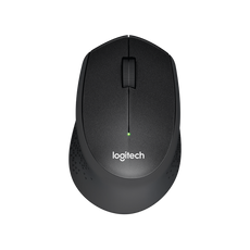 Logitech M330 Silent Plus brezžična miška, črna