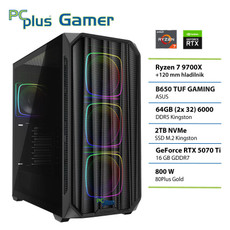 PCPLUS Gamer Ryzen 7 9700X 64GB 2TB SSD RTX 5070Ti 16GB gaming namizni računalnik PCPLUS Gamer Ryzen 7 9700X 64GB 2TB SSD RTX 5070Ti 16GB gaming namizni računalnik