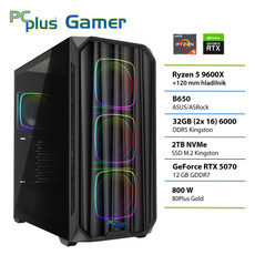 PCPLUS Gamer Ryzen 5 9600X 32GB 2TB SSD RTX 5070 12GB gaming namizni računalnik