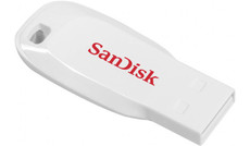 USB DISK SANDISK 16GB CRUZER BLADE BELA, 2.0, bel , brez pokrovčka