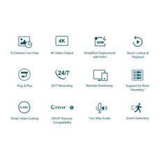 TP-LINK VIGI 8-kanalni omrežni video snemalnik PoE+