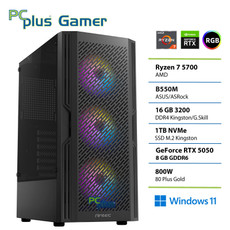 PCPLUS Gamer Ryzen 7 5700 16GB 1TB SSD RTX 5050 8GB Windows 11 Home gaming namizni računalnik