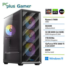 PCPLUS Gamer Ryzen 5 7600 32GB 1TB SSD RTX 5060Ti 8GB Windows 11 Home gaming namizni računalnik
