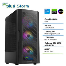 PCPLUS Storm Core i5 12400F 16GB 1TB SSD RTX 5050 8GB gaming namizni računalnik