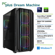 PCPLUS Dream Machine Ultra 7 265K 32GB 2TB SSD RTX 5070Ti 16GB Windows 11 Home gaming namizni računalnik