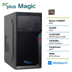 PCPLUS Magic Ryzen 5 5600GT 16GB 1TB Windows 11 Home namizni računalnik