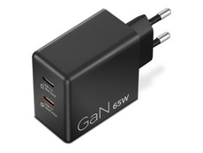 LENOVO Dual USB-C 65W GaN Charger black 1Y