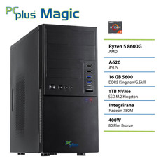 PCPLUS Magic Ryzen 5 8600G 16GB 1TB namizni računalnik