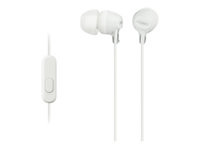 SONY MDR-EX15AP EX Series earphones with mic in-ear wired 3.5 mm jack white