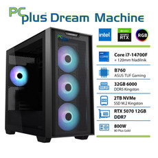 PCPLUS Dream Machine i7 14700F 32GB 2TB SSD RTX 5070 12GB gaming namizni računalnik