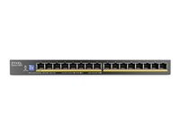 ZYXEL GS1100-16EPS Slimline PoE+ 135W 16 port Gigabit - DIP selector Unmanaged Switch