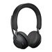 JABRA Evolve2 65 MS Stereo Headset on-ear Bluetooth wireless USB-A noise isolating black Certified for Microsoft Teams