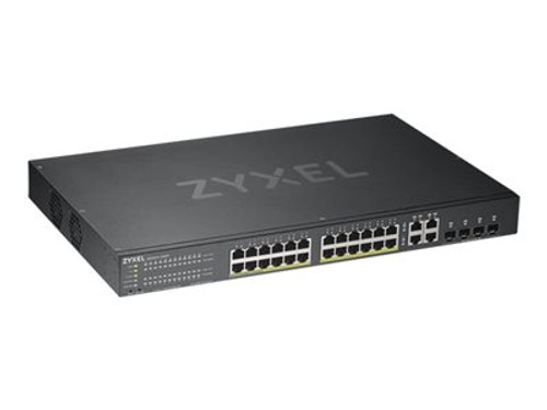 ZYXEL GS1920-24HPv2 28 Port Smart Managed PoE Switch 24x Gigabit Copper PoE and 4x Gigabit dual pers