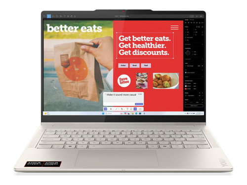 LENOVO Yoga 7 2-in-1 AMD Ryzen AI 5 340 14inch OLED WUXGA Touch 24GB 1T UMA W11H Seashell 2y