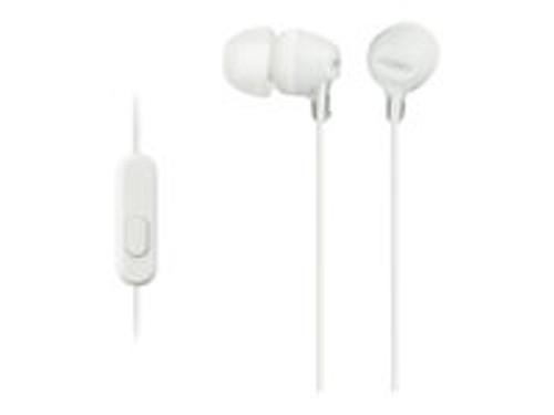 SONY MDR-EX15AP EX Series earphones with mic in-ear wired 3.5 mm jack white