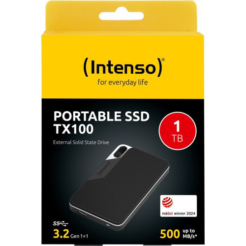 Intenso 1TB SSD TX100 500MB/s USB 3.2 Gen1x1 zunanji disk - črn
