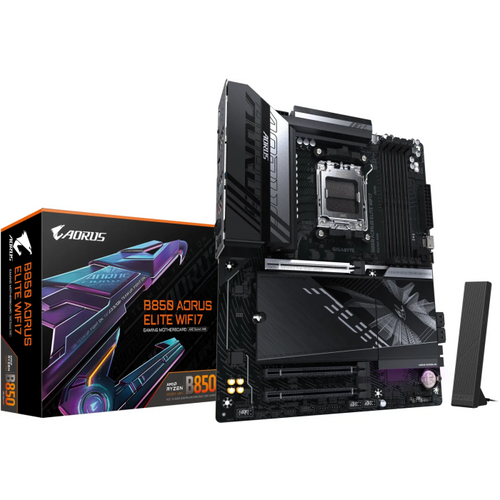GIGABYTE B850 AORUS ELITE WIFI7, DDR5, SATA3, USB3.2Gen2x2, DP, 2.5GbE, WiFi 7, AM5 ATX