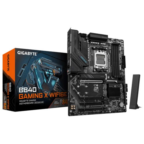 GIGABYTE B840 GAMING X WIFI6E, DDR5, SATA3, USB3.2Gen2, DP, 2.5GbE, Wi-Fi 6E, AM5 ATX