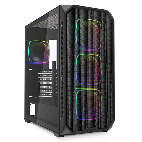 SHARKOON AK5M RGB midiATX okno črno ohišje