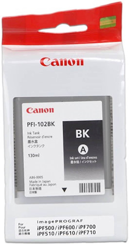 ČRNILO CANON PFI-102 ČRNO ZA IPF500/600/700 130ml