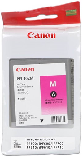 ČRNILO CANON PFI-102 MAGENTA ZA IPF500/600/700/510/610/710  130ml