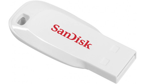 USB DISK SANDISK 16GB CRUZER BLADE BELA, 2.0, bel , brez pokrovčka